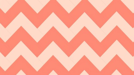 A pattern of peach and white chevron shapes, Minimal 60s geometric flat design
