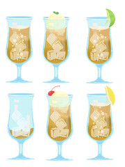 ジンジャーエールのイラスト六種　