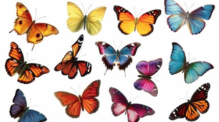 Obraz premium A Collection of Colorful Butterflies