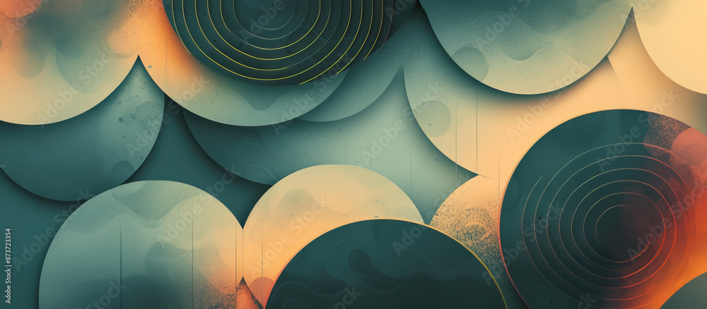 Aufkleber a computer screen with a pattern of wavy shapes, minimalist patterns using subtle gradients and clea