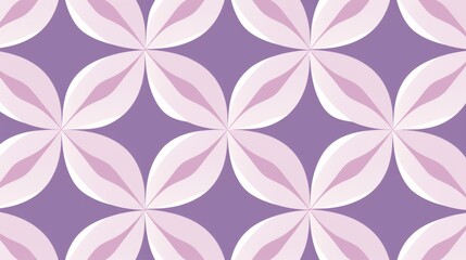 Fototapeta premium A pattern of white and pink flowers against a purple background