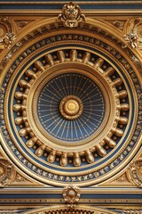 Baroque Classical Abstract Marble Framed Ceiling Art with Ornate Border. Luxury Lavish Decor Victorian Elements with Seamless Pattern Background Texture