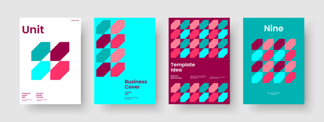 Geometric Brochure Layout. Abstract Background Template. Modern Business Presentation Design. Report. Flyer. Banner. Book Cover. Poster. Notebook. Portfolio. Newsletter. Brand Identity. Pamphlet