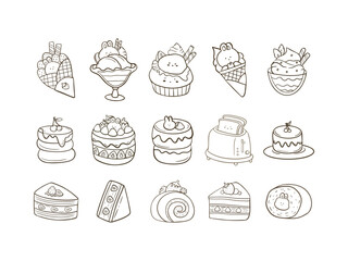 Cute Food Character with Cartoon Style for Stickers