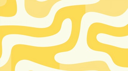 Yellow and white wavy lines on a white background