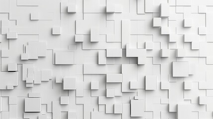 Abstract White 3D Cube Pattern