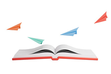 3D rendering book and reading picture