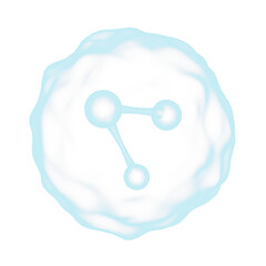 3d rendering science molecular and DNA