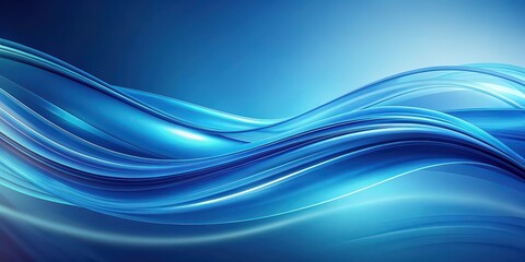 Abstract blue background with smooth waves , Abstract, blue, background, waves, smooth, texture, design, graphic, artistic, water