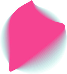 Circle liquid shape in gradient transparent vibrant color, icon, logo, frame