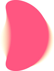 Circle liquid shape in gradient transparent vibrant color, icon, logo, frame