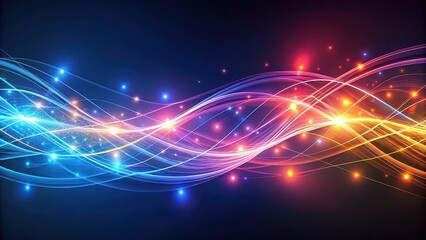 Obraz premium Abstract background with intertwining glowing lines , abstract, background, glowing, lines, modern, technology, digital