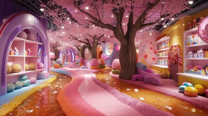 Fototapeta premium Candyland Themed Indoor Playground
