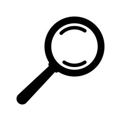 Magnifying glass icon, magnifier or loupe sign. Search icon.