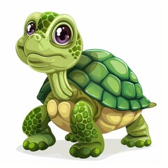 Obraz premium A cartoon turtle with a sad expression