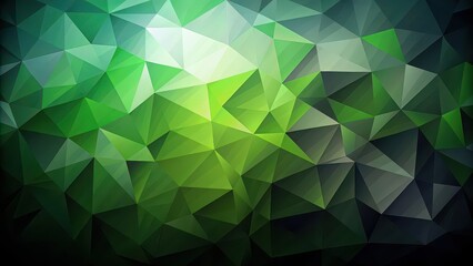 Obraz premium Abstract polygon art in green and dark grey, modern geometric design, polygon, abstract, art, green, dark grey, modern, geometric
