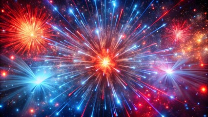 Fototapeta premium Spectacular Multicolor Fireworks Burst in Night Sky