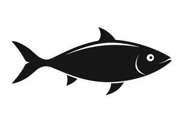 Fish vector illustration, hilsa isolated on white, hilsa silhouette, hilsa vector art