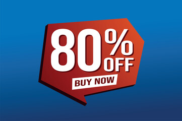80% eighty percent off buy now poster banner graphic design icon logo sign symbol social media website coupon

