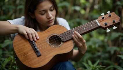 A haiku inspired by the gentle strumming of a ukulele ai_generated