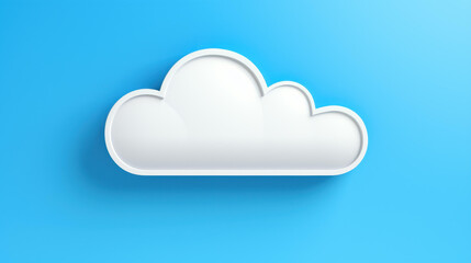 Fototapeta premium Creative paper speech bubble icon with copy space for designs.