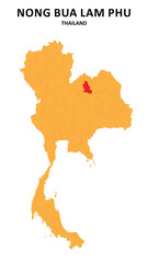 NONG BUA LAM PHU Map is highlighted on the Thailand map with detailed State and region outlines.
