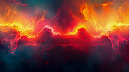 Mesmerizing high contrast digital manipulation featuring dazzling kaleidoscopic patterns of vibrant colorful light and energy on a plain dark background creating a futuristic technological