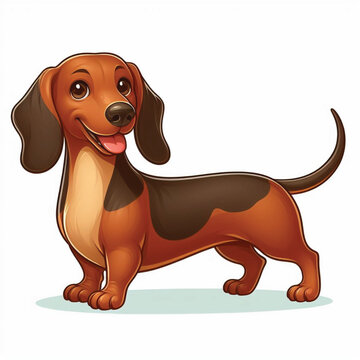 recommend clip art: Cute Dachshund Vector Cartoon illustration