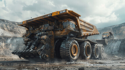 Fototapeta premium Giant-Scale Heavy Machinery in Operatio