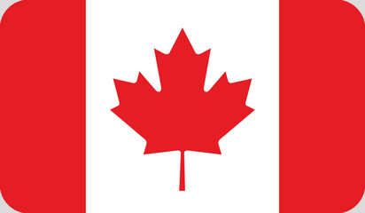 Canadian flag. mapple leaf. vector of canada flag