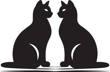 Cat Silhouette Vector Artwork Illustration