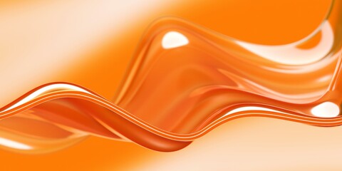 Bright splash of orange liquid. Waves background