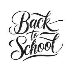 Obraz premium Back to school typography calligraphy silhouette vector style