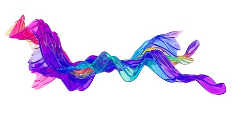 Colorful Abstract Wavy Liquid. Shiny wavy texture