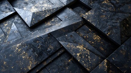 The header of a website showcasing a modern geometric pattern overlaid with metallic textures resembling sunken treasure..