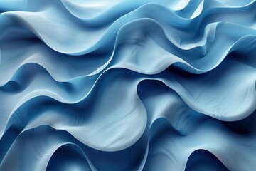 Fototapeta premium Blue Waves of Abstraction - Mesmerizing Background