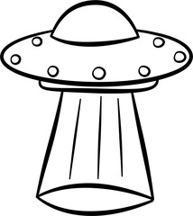 ufo vector doodle hand drawn illustration