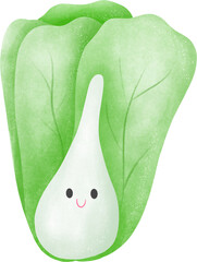 Lettuce Adorable Cartoon Vegetable Character