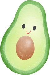 Avocado Adorable Cartoon Vegetable Character