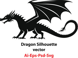 Dragon Silhouette Vector 05