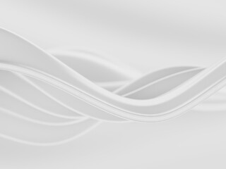 Flowing milk liquid. White smooth waves. Cream background