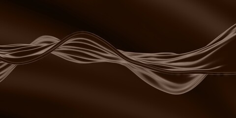 Melted liquid chocolate texture. Smooth sweet cream background