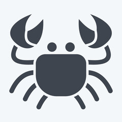 Icon Cancer. related to Horoscope symbol. glyph style. simple design editable. simple illustration