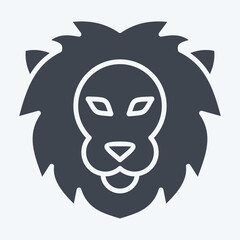 Icon Leo. related to Horoscope symbol. glyph style. simple design editable. simple illustration