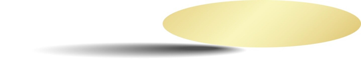 Gold paper round and shadow