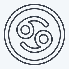 Icon Cancer Sign. related to Horoscope symbol. line style. simple design editable. simple illustration