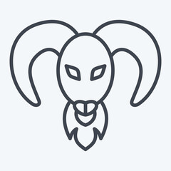 Icon Aries. related to Horoscope symbol. line style. simple design editable. simple illustration