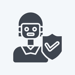 Icon Female Insurance. related to Finance symbol. glyph style. simple design editable. simple illustration