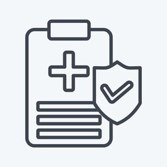 Icon Medical Insurance. related to Finance symbol. line style. simple design editable. simple illustration