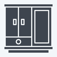 Icon Cupboard. related to Home Decoration symbol. glyph style. simple design editable. simple illustration